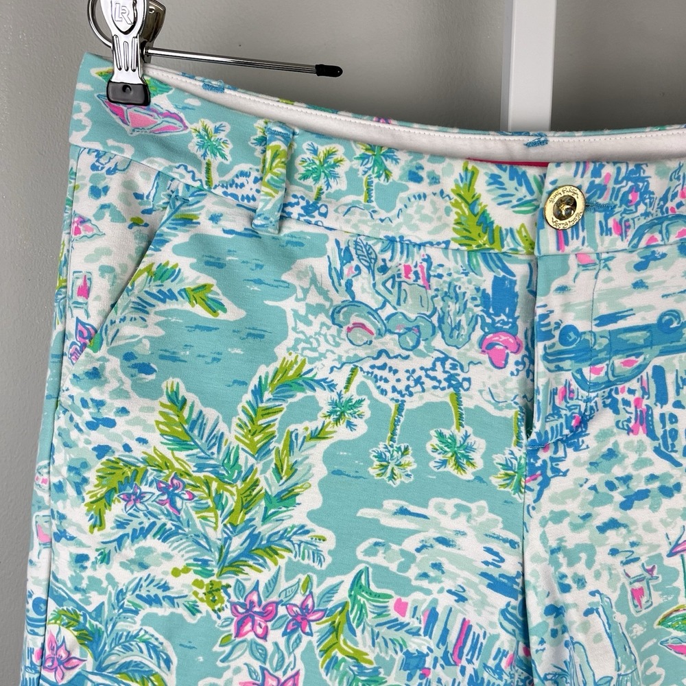 Lilly Pulitzer Jayne Knit Shorts Womens 10 Resort Preppy Coastal Tropical